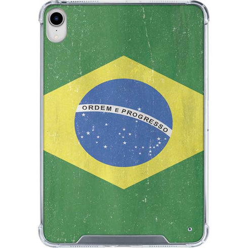 Brazil Flag Distressed iPad 11th Gen (2025) Clear Case